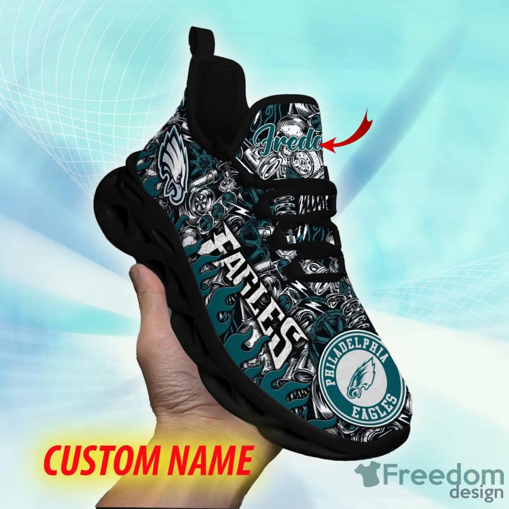 Philadelphia Eagles Personalized Name NFL Max Soul Shoes Men And Women For  Fans