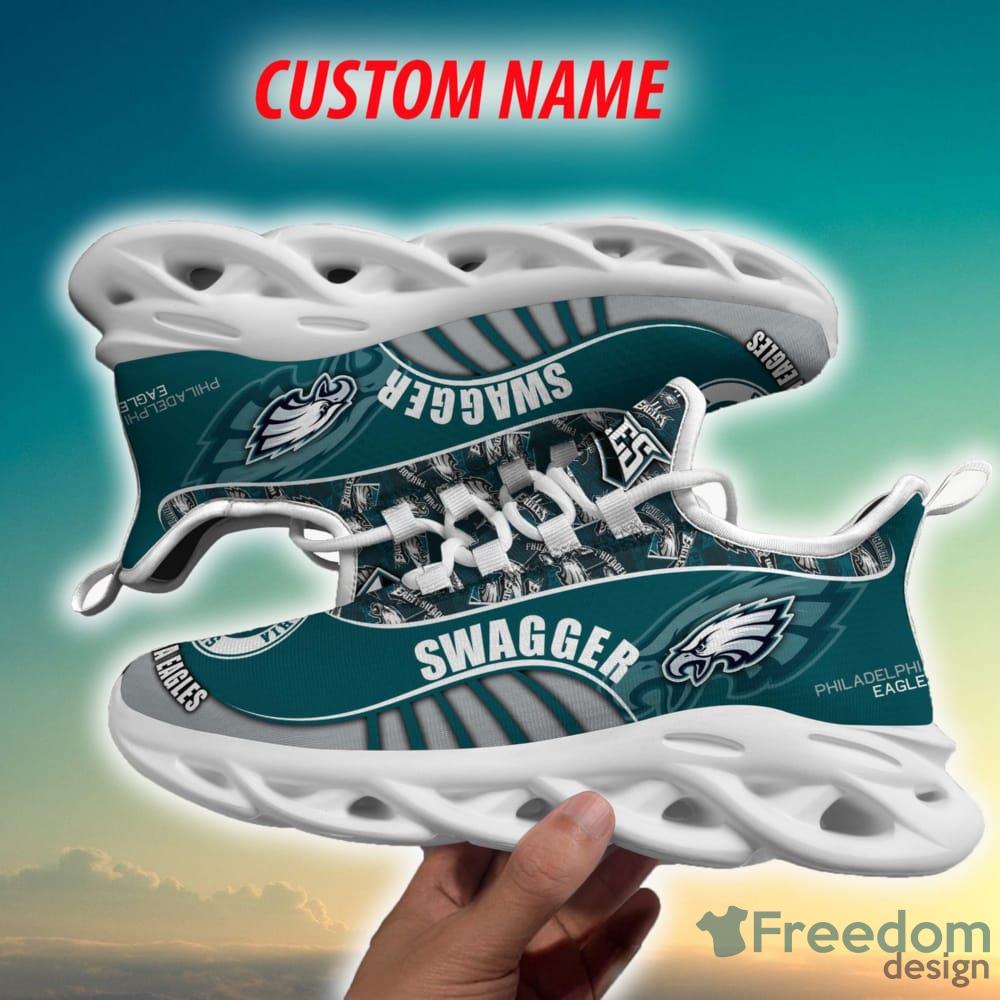 Philadelphia Eagles Custom Name For Fans NFL Max Soul Shoes Men And Women  Running Shoes