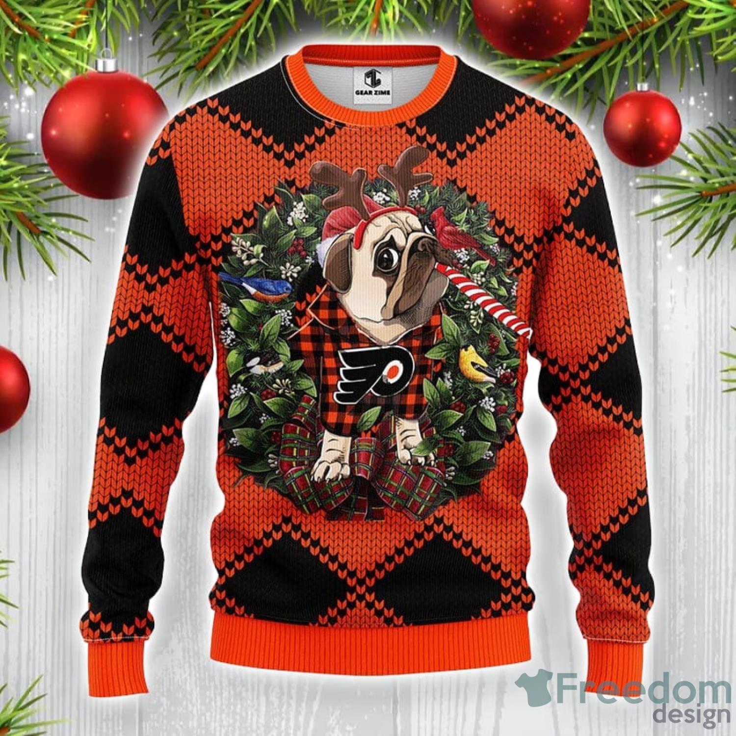 Detroit Red Wings Pub Dog Christmas Ugly Sweater - Freedomdesign