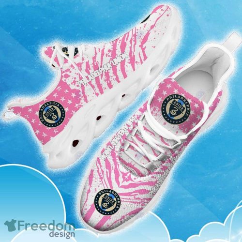 Philadelphia Union Pink New Chunky Shoes Camo Logo Printed For Men And Women Gift Fans Max Soul Sneakers - Philadelphia Union Clunky Sneakers Photo 20