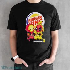 Pikachu And Deadpool Burger King Shirt - Black Unisex T-Shirt