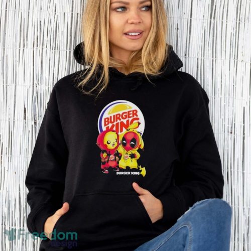 Pikachu And Deadpool Burger King Shirt - Unisex Hoodie