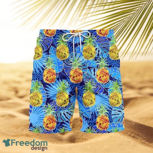 Pineapple Tropical Beach Hawaiian Shorts For Men Product Photo 1