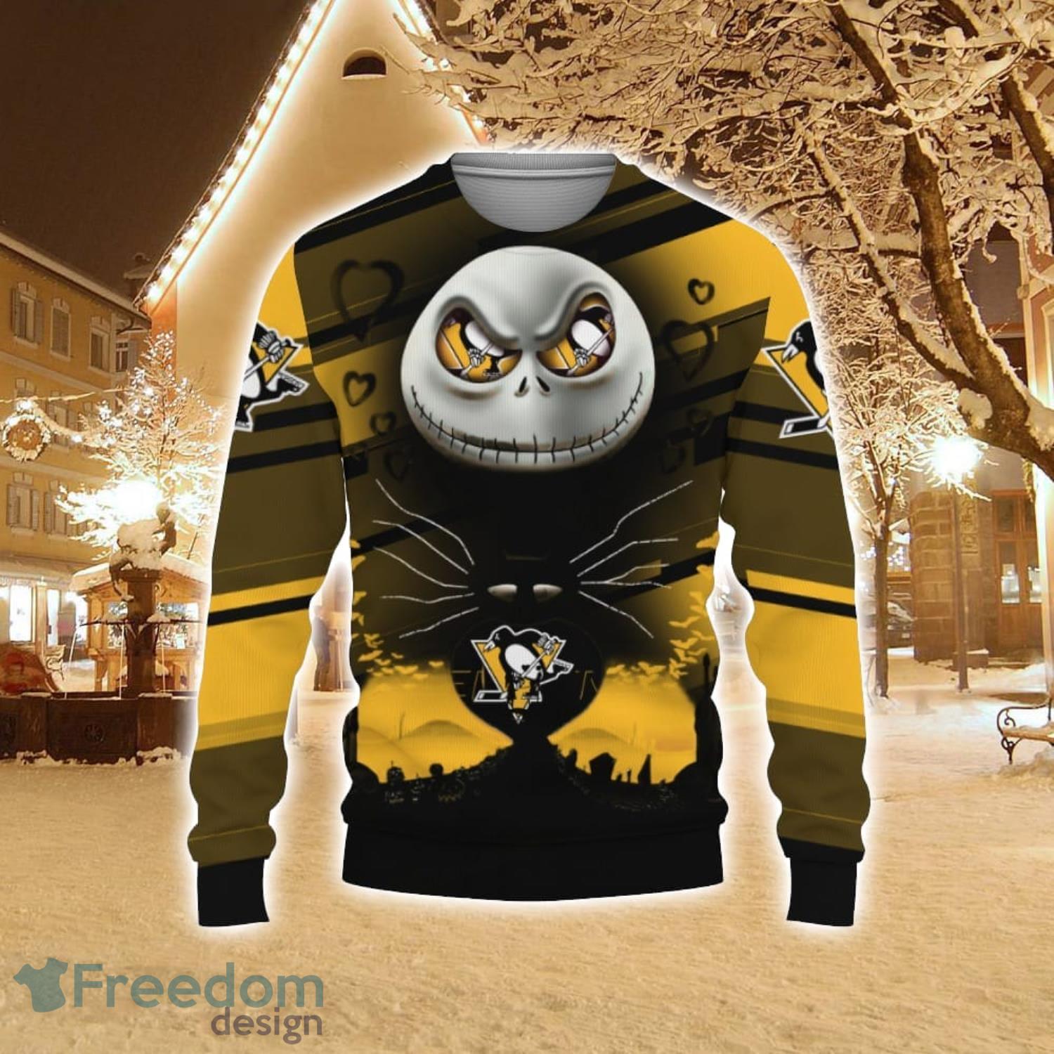 Pittsburgh Penguins Hoodie 3D Zip Hoodie 3D Cartoon Graphic Zip