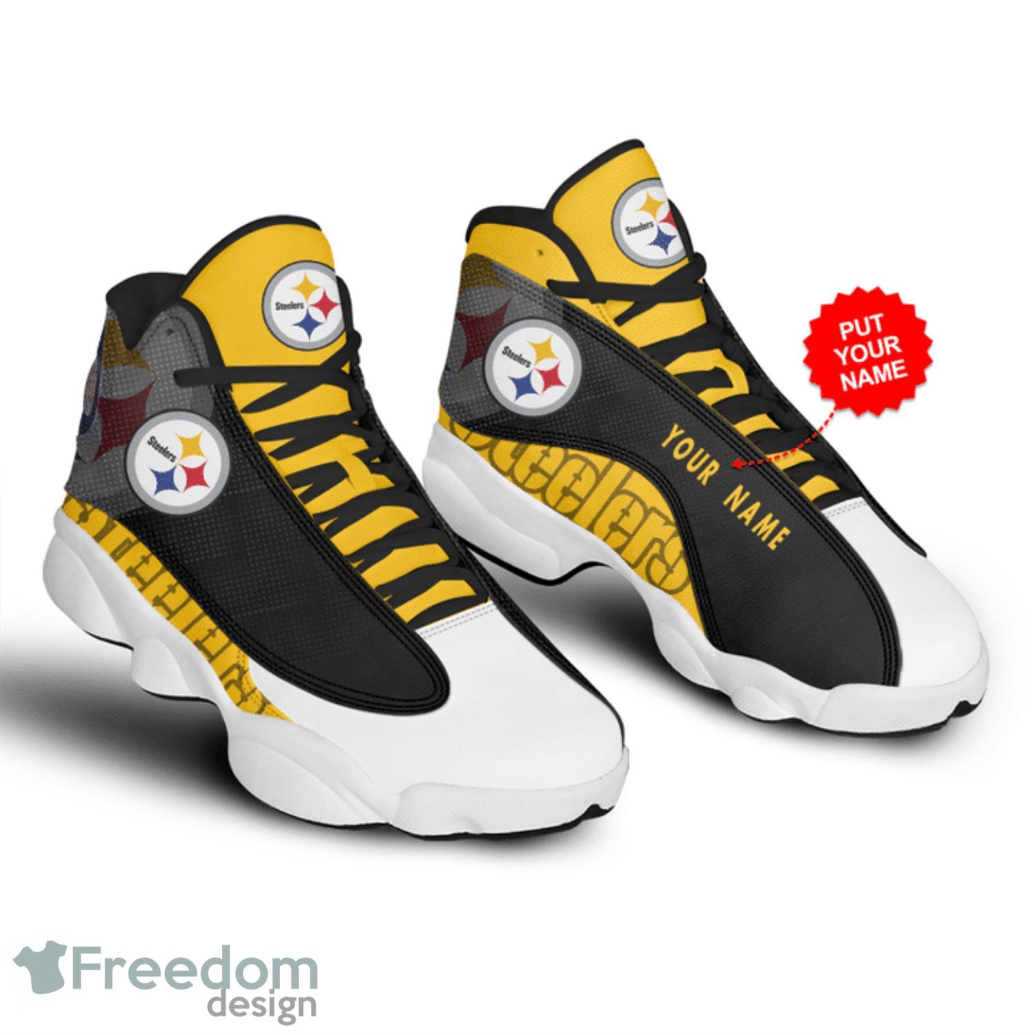 Pittsburgh Steelers White Air Jordan 13 Sneakers Shoes