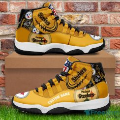 Pittsburgh Steelers Custom Name NFL Air Jordan 11 Shoes Men And Women Sneakers Product Photo 1