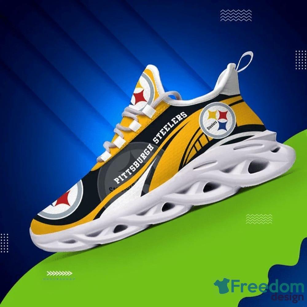 Custom Name NFL Pittsburgh Steelers Style Logo Caro Max Soul Shoes Gift For  Men Women - Freedomdesign