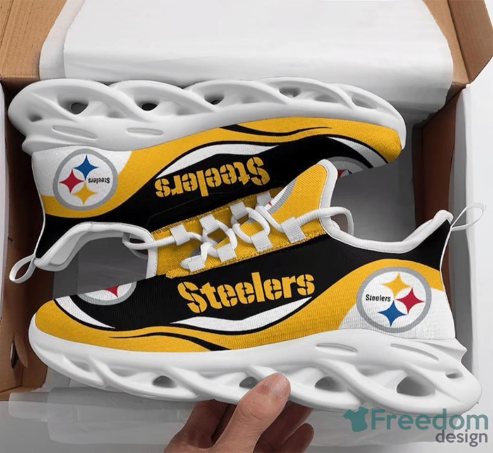 Pittsburgh Steelers NFL Clunky Sneakers Max Soul Shoes - Growkoc