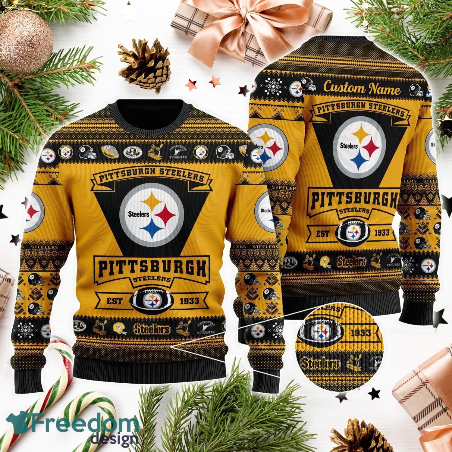 Steelers Ugly Sweater Armor Design Pittsburgh Steelers Gift - Personalized  Gifts: Family, Sports, Occasions, Trending