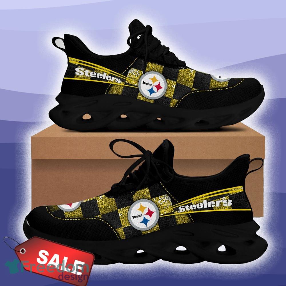 Pittsburgh Steelers NFL Clunky Sneakers Max Soul Shoes - Growkoc