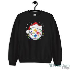 Pittsburgh Steelers Santa Hat Christmas Light Shirt - Unisex Crewneck Sweatshirt