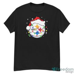 Pittsburgh Steelers Santa Hat Christmas Light Shirt