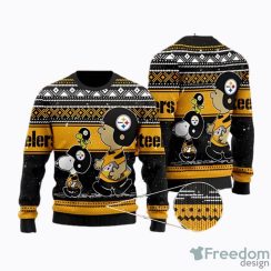 Pittsburgh Steelers Snoopy Lover AOP Ugly Christmas Sweater Christtmas Holiday Gift