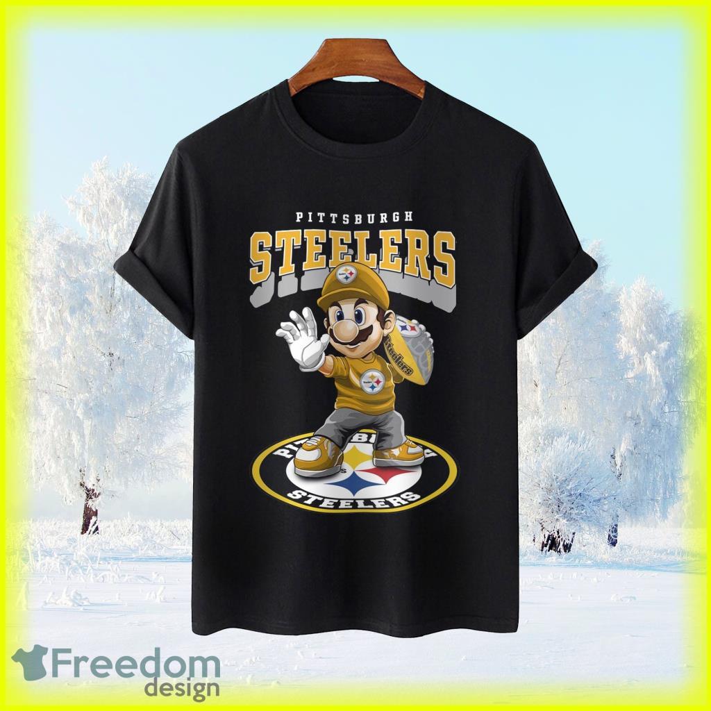 Pittsburgh Steelers NFL Team Apparel Black on Black Heavy Weight Tee