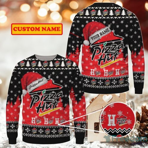 Pizza Hut Ugly Christmas Sweater Uniform Custom Name Product Photo 1