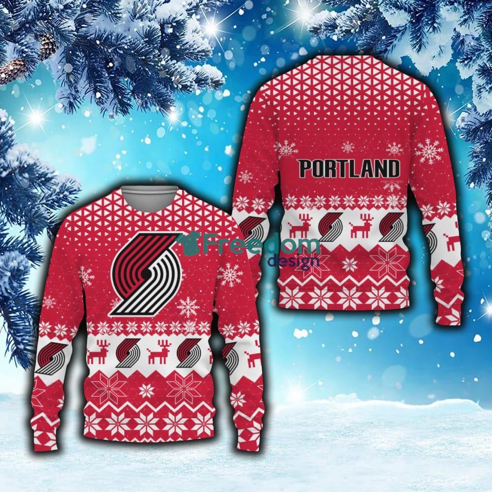 Portland Trail Blazers Snoopy NBA Ugly Christmas Sweater - Tagotee