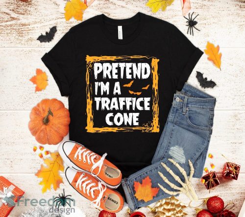 Pretend I'm A Traffic Cone Costume Halloween Lazy Easy T-Shirt Halloween Gift Product Photo 1