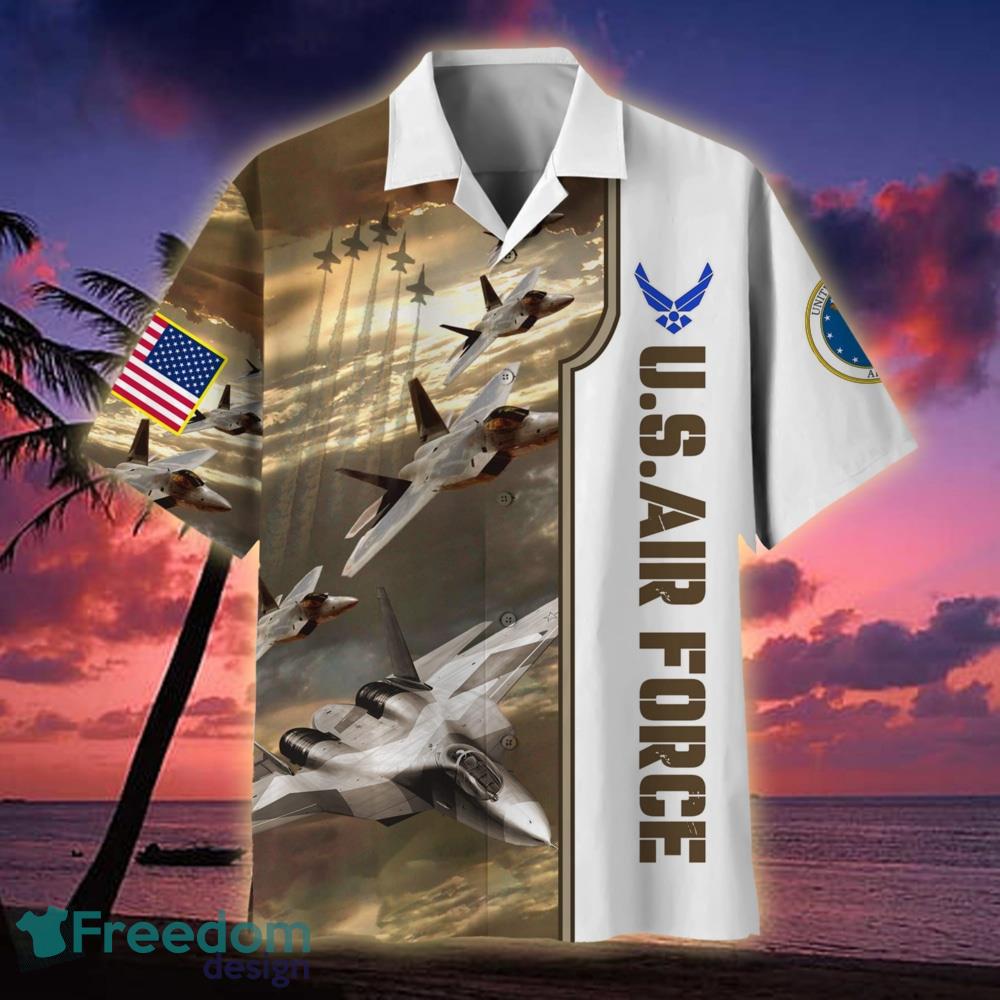 Veteran Proud Us Air Force Camouflage Hawaiian Shirt