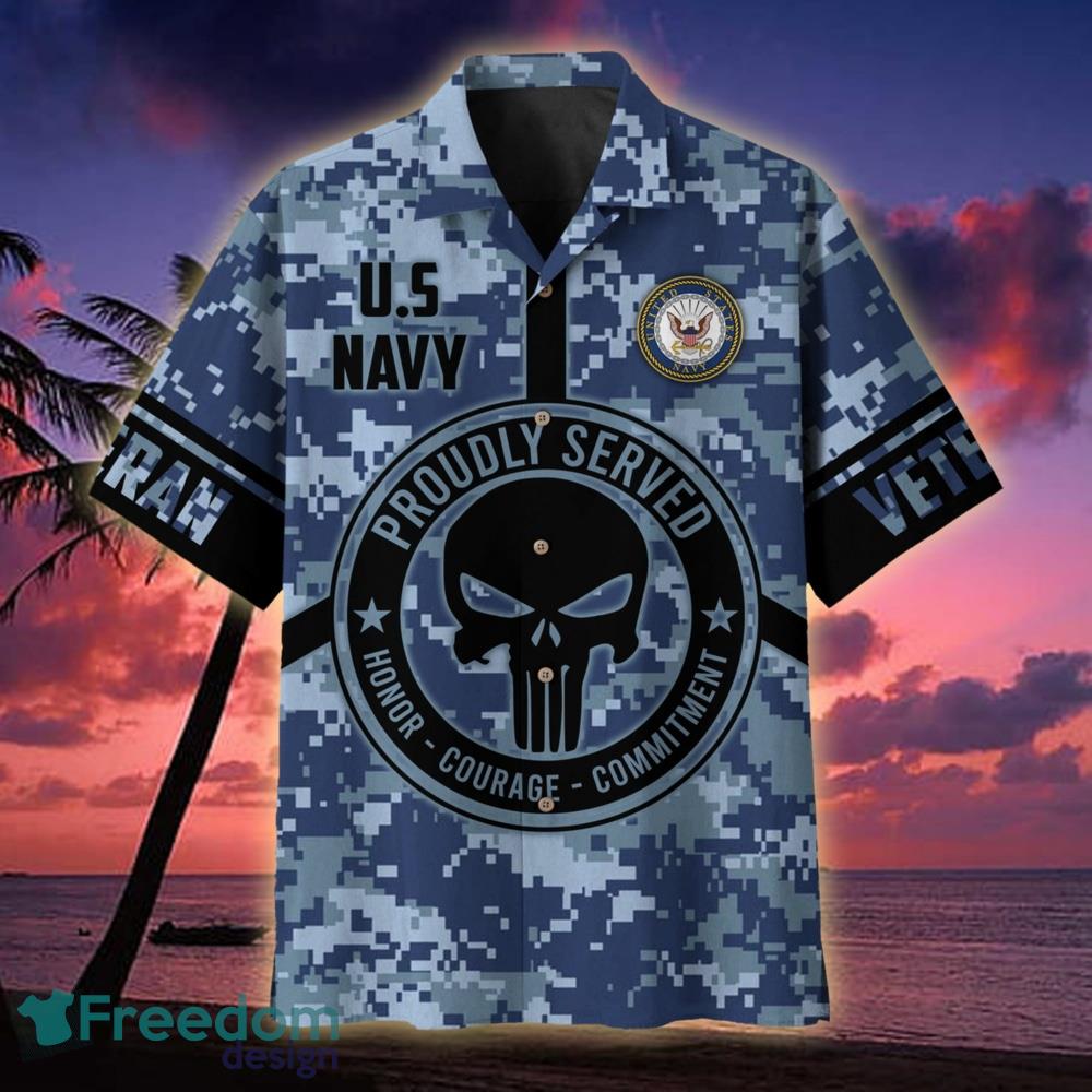 US Navy Punisher Skull Camo Baseball Jersey 