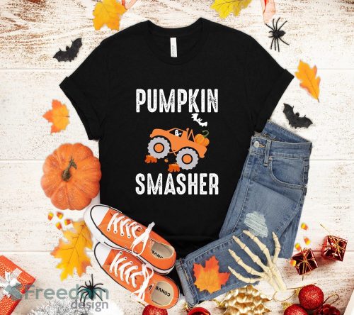 Pumpkin Smasher Shirt, Halloween Monster Truck Shirt Product Photo 1