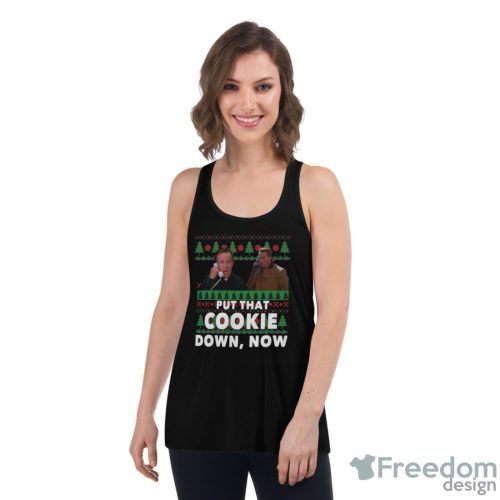 Put That Cookie Down Now Movie Quotes T-shirt, Ted Maltin Christmas Sweater For Fan - Women's Flowy Racerback Tank