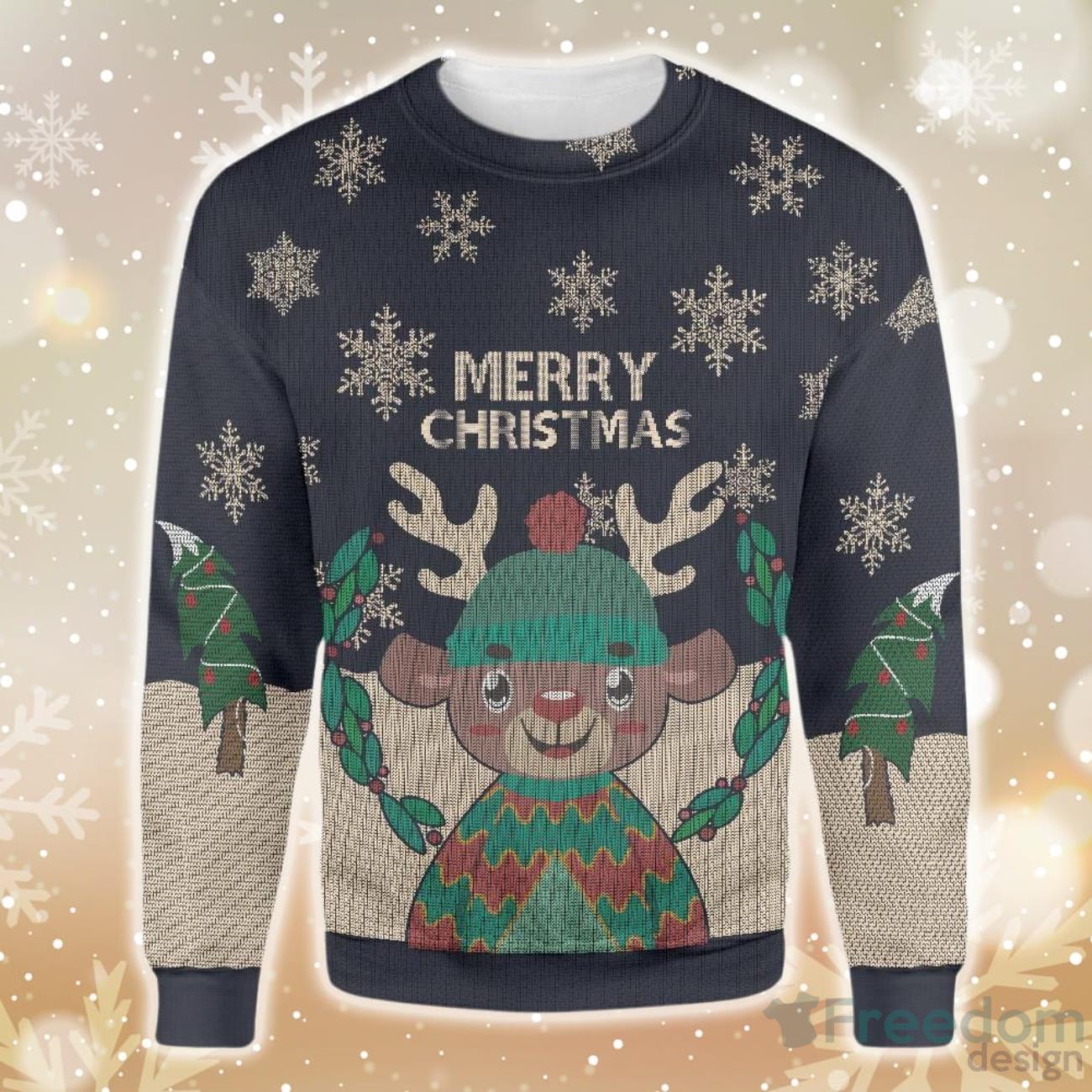 Cleveland Browns Christmas Reindeer And Snowman Ugly Christmas Sweater -  Freedomdesign