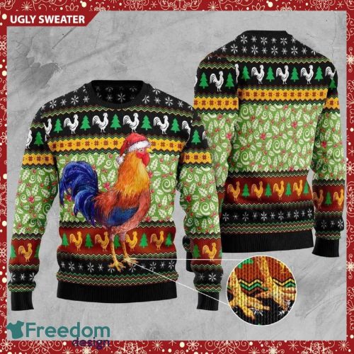 Rooster Christmas Frankincense Ugly 3D Sweater For Thanksgiving - Rooster Christmas Frankincense Ugly 3D Sweater For Thanksgiving