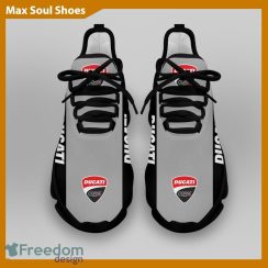 Running Shoes DUCATI Logo Motorcycle Racing Innovative Max Soul Sneakers For Men Women - DUCATI RACING Chunky Sneakers White Black Max Soul Shoes For Men And Women Photo 4