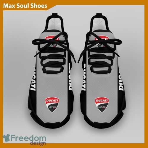 Running Shoes DUCATI Logo Motorcycle Racing Innovative Max Soul Sneakers For Men Women - DUCATI RACING Chunky Sneakers White Black Max Soul Shoes For Men And Women Photo 4