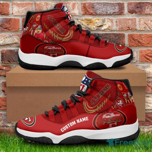 San Francisco 49ers Custom Name NFL Air Jordan 11 Shoes Men And Women Sneakers Product Photo 1