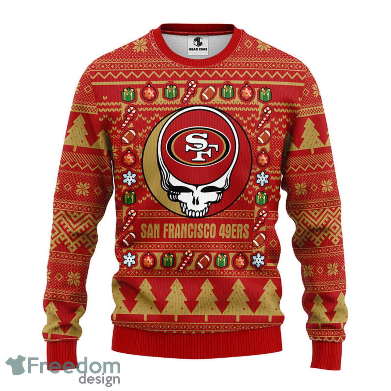 San Francisco 49ers Pumpkin Christmas Gift Ugly Christmas Sweater -  Freedomdesign