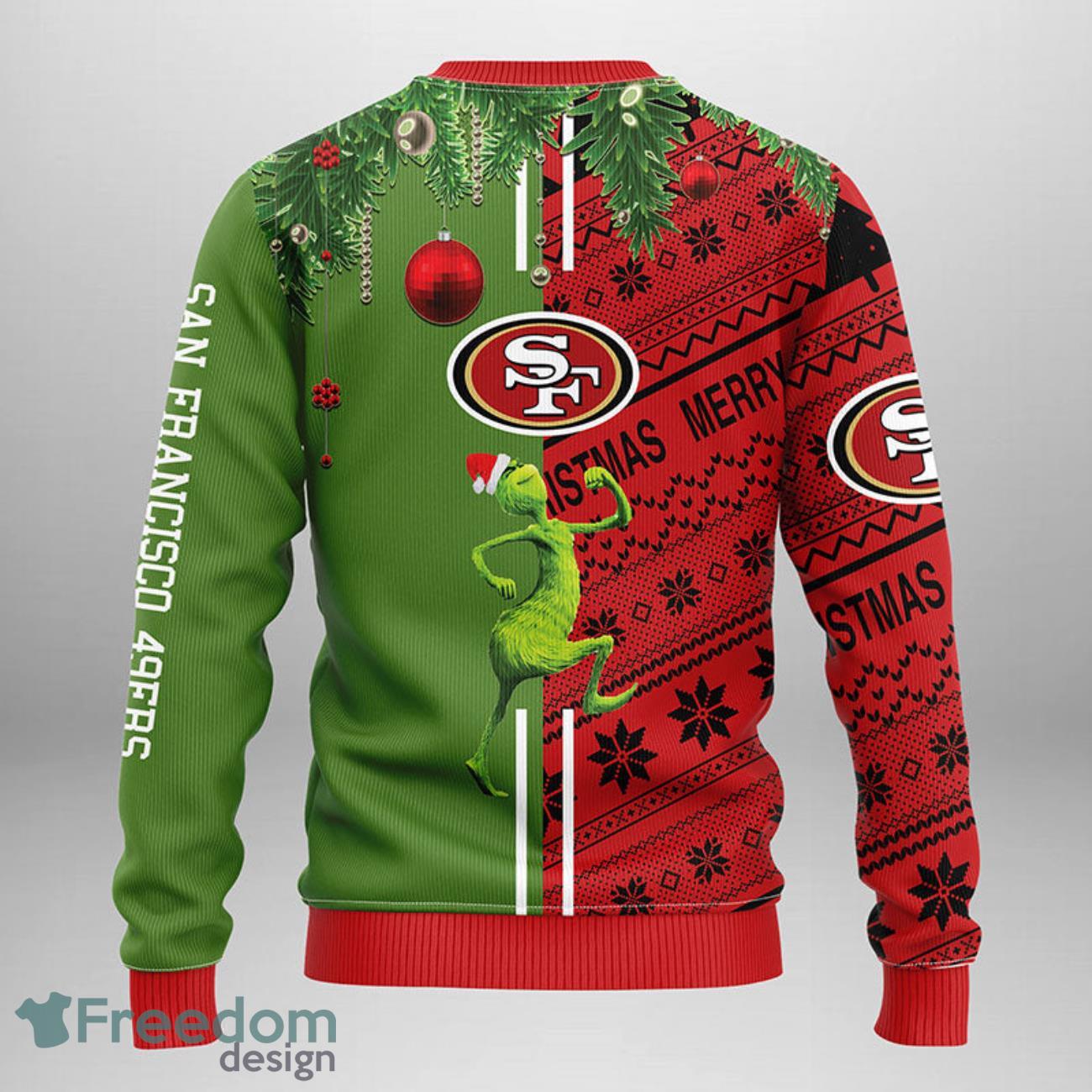 San Francisco 49ers Pumpkin Christmas Gift Ugly Christmas Sweater -  Freedomdesign