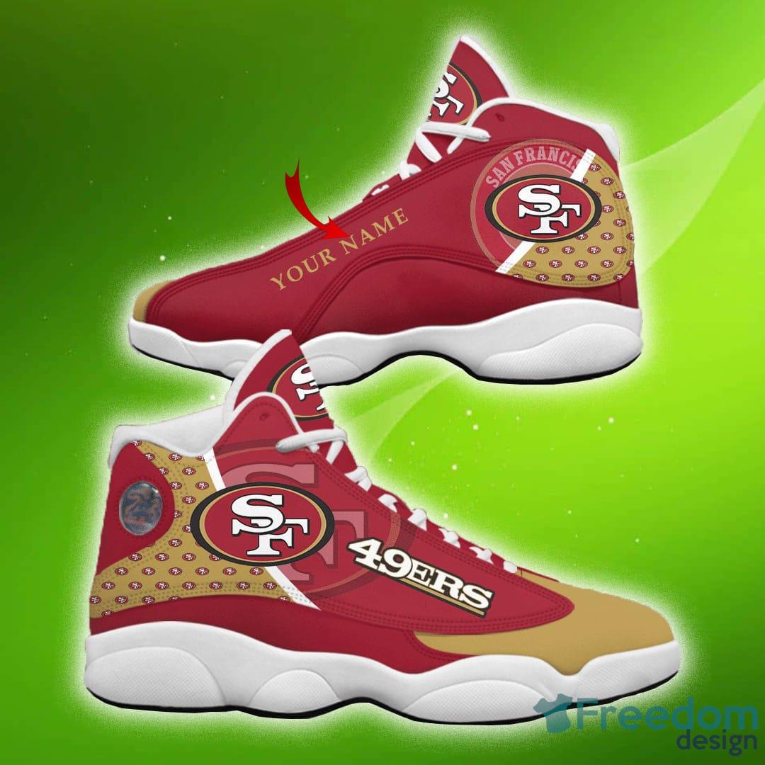 Custom Name NFL San Francisco 49ers Sport Sneakers Air Jordan 13