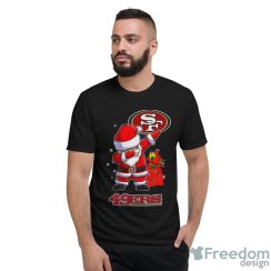 Santa Claus dabbing San Francisco 49ers Christmas shirt - Short Sleeve T-Shirt