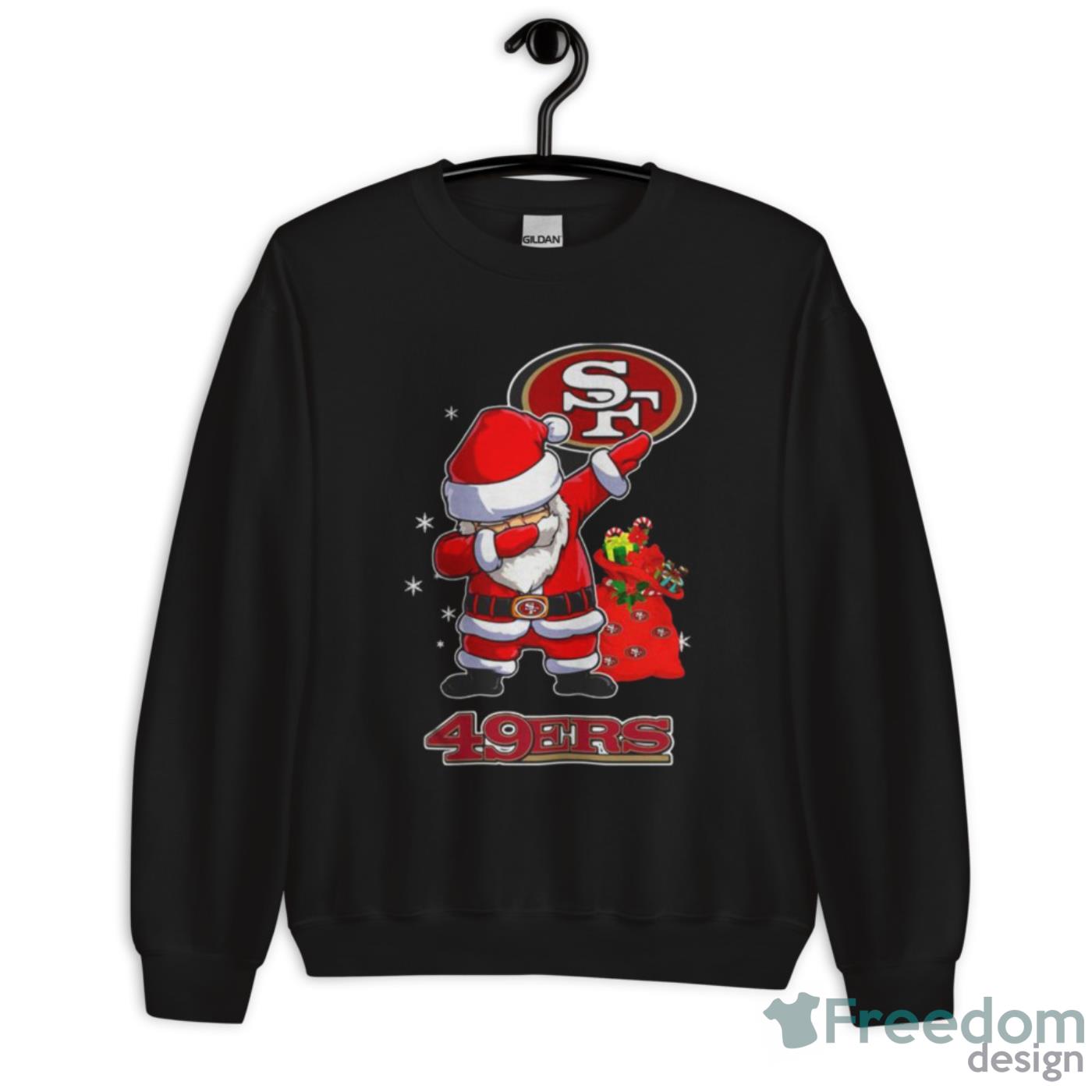 santa-claus-dabbing-san-francisco-49ers-christmas-shirt-2.jpeg Santa Claus dabbing San Francisco 49ers Christmas shirt - Unisex Crewneck Sweatshirt