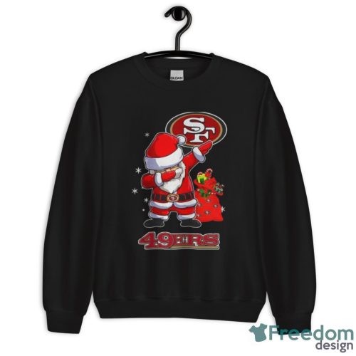 Santa Claus dabbing San Francisco 49ers Christmas Shirt Christmas Gift - Unisex Crewneck Sweatshirt