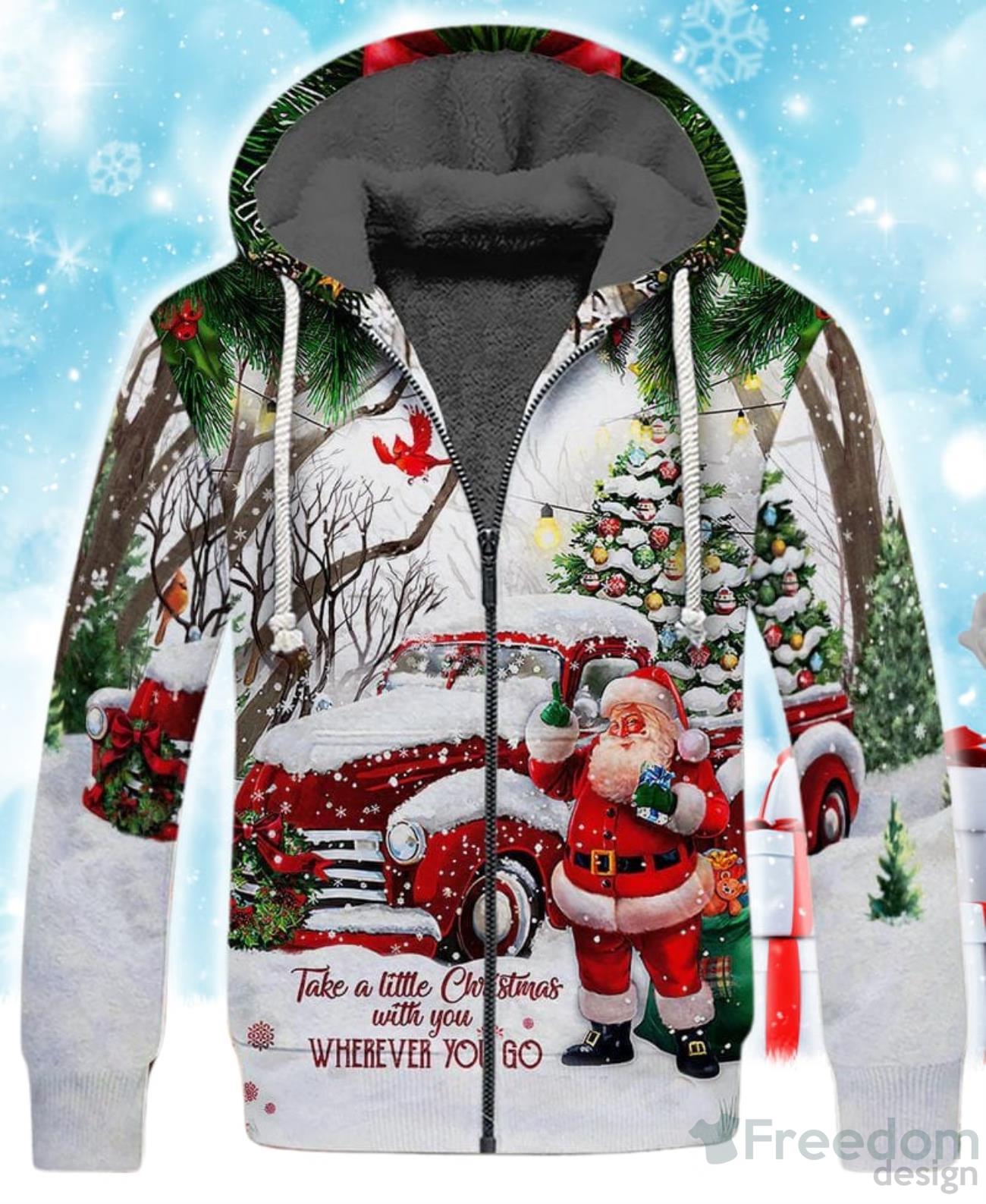 Us Veteran Santa Claus Christmas All Day 3D All Over Print Hoodie