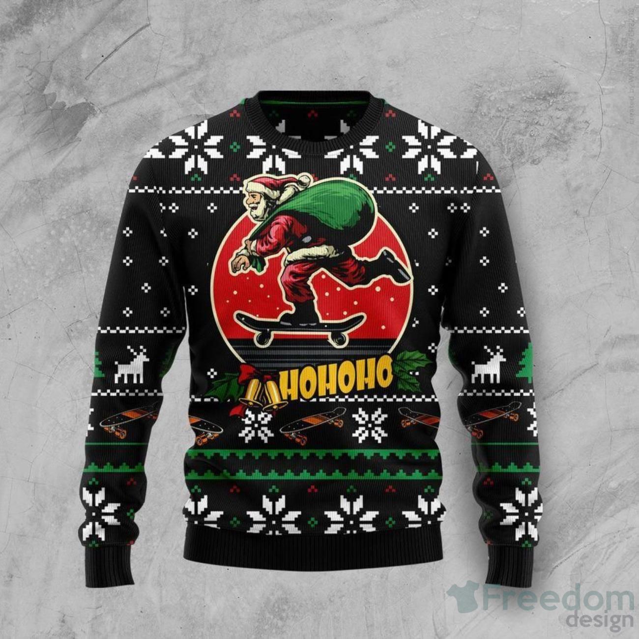 New York Jets Christmas Santa Claus Tattoo Ugly Christmas Sweater -  Freedomdesign