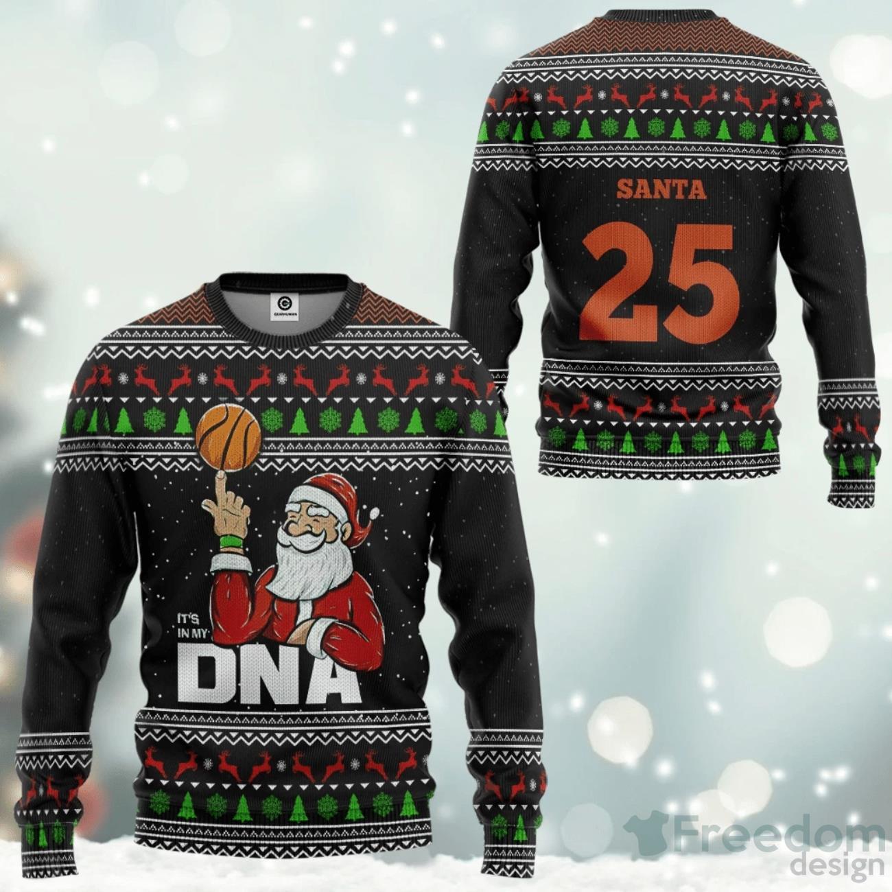 Seattle Seahawks Christmas Santa Claus Ugly Christmas Sweater -  Freedomdesign