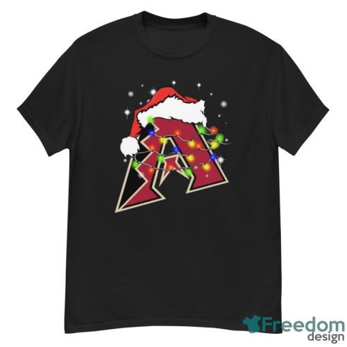 Santa Hat Arizona Diamondbacks Light Christmas Shirt Christmas Gift - G500 Men’s Classic T-Shirt