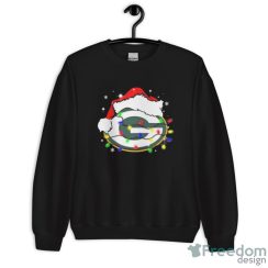 Santa Hat Green Bay Packers Logo Christmas Light Shirt - Unisex Crewneck Sweatshirt