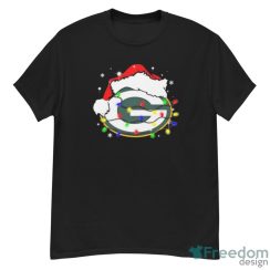 Santa Hat Green Bay Packers Logo Christmas Light Shirt - G500 Men’s Classic T-Shirt