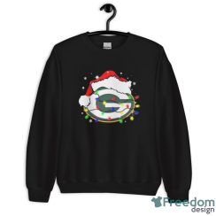 Santa Hat Green Bay Packers Logo Christmas Light Shirt Christmas Gift - Unisex Crewneck Sweatshirt