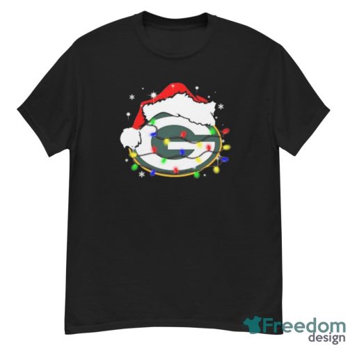 Santa Hat Green Bay Packers Logo Christmas Light Shirt Christmas Gift - G500 Men’s Classic T-Shirt