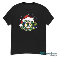 Santa Hat Oakland Athletics Light Christmas Shirt Christmas Gift