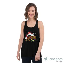 Santa Hat San Diego Padres Light Christmas Shirt - Women's Flowy Racerback Tank