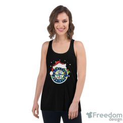 Santa Hat Seattle Mariners Light Christmas Shirt - Women's Flowy Racerback Tank