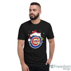 Santa Hat Texas Chicago Cubs Christmas Shirt - Short Sleeve T-Shirt