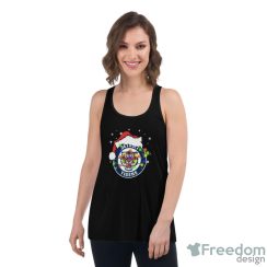 Santa Hat Texas Detroit Tigers Christmas Shirt - Women's Flowy Racerback Tank