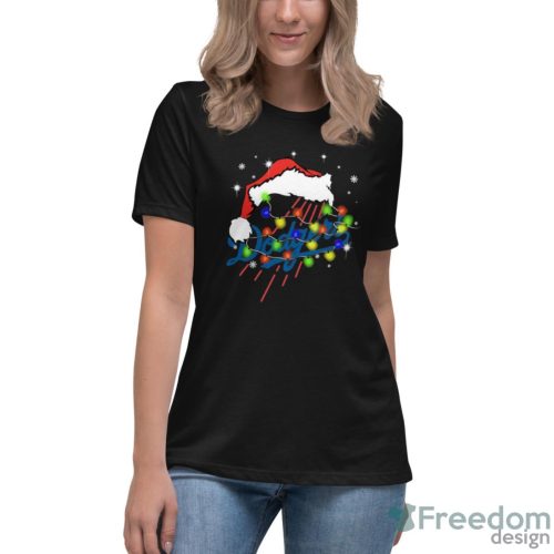 Santa Hat Texas Los Angeles Dodgers Christmas Shirt - Women's Relaxed Short Sleeve Jersey Tee